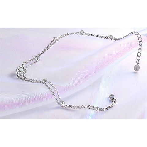 Sterling Silver Multi-layered Animal Anklet