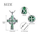14K Gold Plated Celtic Vikin Cross Pendant Necklace Irish Jewelry Religious Protective Gift