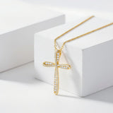 14K Gold Plated Cross Infinity  Pendant Necklace  for Women
