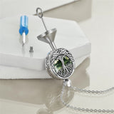 Tree of Life Urn Necklaces for Ashes Sterling Silver Abalone Shell Tree of Life Cremation Jewelry Memory Gift for Women