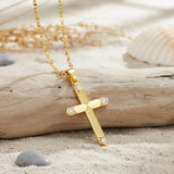 14K Gold Plated Cross Infinity  Pendant Necklace  for Women