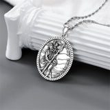 925 Sterling Silver Patron Saint Medals Saint Christopher Amulet Saint Michael Necklace Protection Jewelry for Men