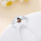 Sterling Silver Heart 10K 14K 18K Gold Customized Photo High School College Graduation Ring