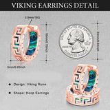 14K Gold Plated  Viking Hoop Earrings