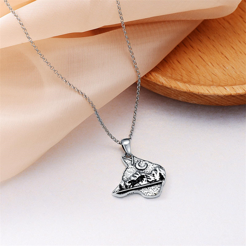 Sterling Silver Dragon Eagle Lion Tiger Wolf Pendant Necklace