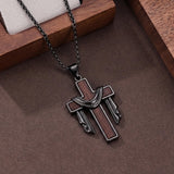 Sterling Silver Cross Pendant Necklace Christian Religious Jewelry Gifts for Anniversary