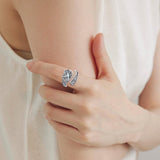 Sterling Silver Turquoise Hummingbird Butterfly Sunflower Adjustable Spoon Ring