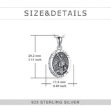 St Christopher Medal Necklace Sterling Silver Medallion Travel Protection Pendant Necklace