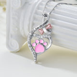 Pet Cremation Jewelry for Pet Ashes 925  Silver Pet Urn Necklace for Ashes Keepsake Memorial Ashes Necklace for Dog Pet