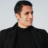 Sterling Silver Black Onyx Tree of Life Ankh Cross Skull Valknu Viking Stud Earrings