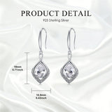 Sterling Silver Birthstone Celtic Knot  Infinity Earrings Christmas Jewelry