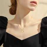 14K Yellow Gold Elephant Pendant Necklace