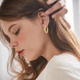 14K Gold Plated Cross Hoop Earrings  for Women Birthday Mothers Day Christmas Jewelry Gift