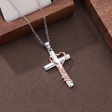 Sterling Silver Cross Pendant Necklace Christian Religious Jewelry Gifts for Anniversary