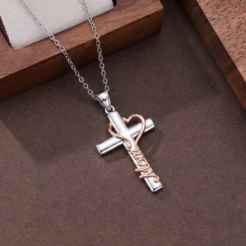 Sterling Silver Cross Pendant Necklace Christian Religious Jewelry Gifts for Anniversary