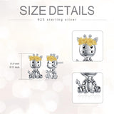 925 Sterling Silver Hypoallergenic Giraffe Stud Earrings  Gifts for women