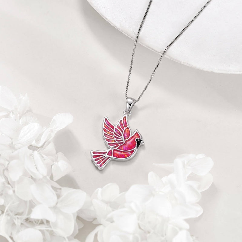 Sterling Silver Dragonfly  Cardinal Butterfly Hummingbird Pendant Necklace Gift for Women