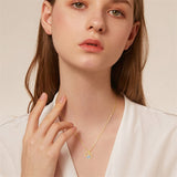 14K Yellow Gold 1.5CT Moissanite Cat Pendant Necklace