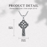 Sterling Silver Cross Pendant Necklace Christian Religious Jewelry Gifts for Anniversary