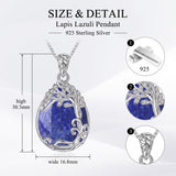 14K Gold Plated Teardrop Tree of Life Necklace for Women