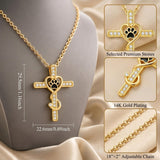 14K Gold Plated Stethoscope Cross Necklace Jewelry Christmas Graduation Nurses Week Gift
