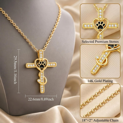 14K Gold Plated Stethoscope Cross Necklace Jewelry Christmas Graduation Nurses Week Gift