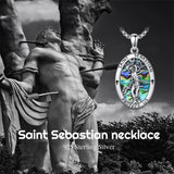 Sterling Silver St Michael St Benedict St Anthony St Jude Medal Pendant Necklace