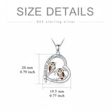 Sterling Silver Mother Daughter Squirrel Monkey Butterfly Bee Owl Necklace Engraved I Love You Forever