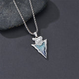 Sterling Silver Turquoise Celtic Knot Arrow Head Pendant Necklace