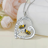 Sterling Silver Mother Daughter Squirrel Monkey Butterfly Bee Owl Necklace Engraved I Love You Forever