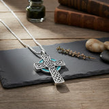 Sterling Silver Cross Pendant Necklace Christian Religious Jewelry Gifts for Anniversary