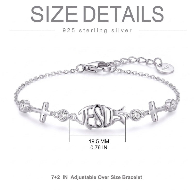 Sterling Silver Dragonfly Butterfly Cardinal Hummingbird Jesus Fish Lotus Daisy Sunflower Rose Faith Cross Bracelet