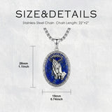 Sterling Silver Praying Hands Angel Sword Wing Cross Pendant Necklace Religious Gifts for Men