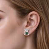 Sterling Silver 12 Month Birthstone Highland Cow Stud Earrings Christmas Gift
