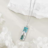 Mountain Necklace for Women  Silver Nature Necklace Jewelry Gift for Skiers, Hikers, Campers, Climbers and Nature Lovers