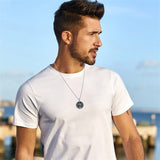 Sterling Silver Crown of Thorns Jesus St Benedict St Michael Pendant Necklace