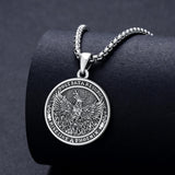 Sterling Silver Phoenix Rising Pendant Necklace NA/AA Sobriety Jewelry