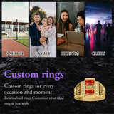 Sterling Sliver Personalied Engraved Birthstone Graduation High School Rings