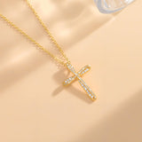 14K Gold Plated Cross Infinity  Pendant Necklace  for Women