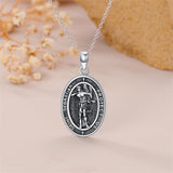 Sterling Silver Saint Christopher St Michael Saint Sebastian Amulet Pendant Necklace