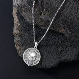 Sterling Silver Memento Mori Protection Pendant Necklace