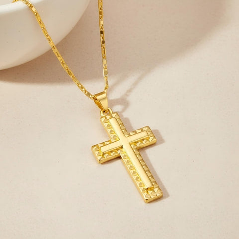 14K Gold Plated Cross Infinity  Pendant Necklace  for Women