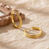 14K Gold Plated  Lightweight Hoop Earring for Women