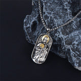 Sterling Silver  Virgin Mary Saint Florian Saint Jude Saint Michael Saint Benedict Amulet Protection Pendant Necklace