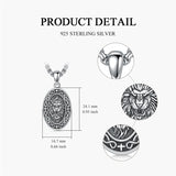Sterling Silver Dragon Eagle Lion Tiger Wolf Pendant Necklace