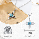 Sterling Silver Turquoise Kokopelli Arrowhead Cross Zia Roadrunner Zia Fox Arrowhead Eagle Pendant Necklace