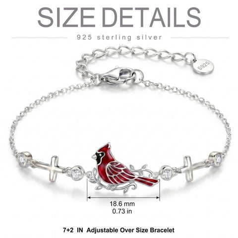 Sterling Silver Dragonfly Butterfly Cardinal Hummingbird Jesus Fish Lotus Daisy Sunflower Rose Faith Cross Bracelet