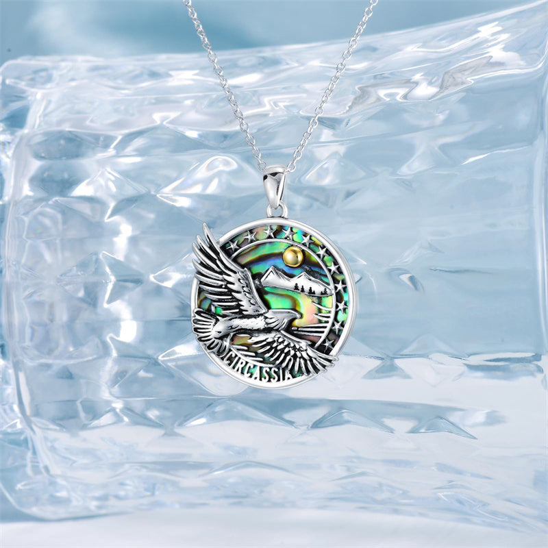 Sterling Silver Blue Jay Eagle Phoenix Owl Pendant Necklace for Women