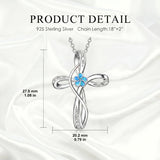 Sterling Silver Daisy Rose Plumeria Lotus Sunflower Cross Pendant Necklace for Women
