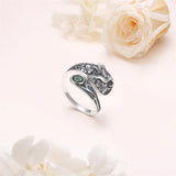 Sterling Silver Oxidized Dragonfly Butterfly Hummingbird Sea Turtle Anchor Cross Tree of Life Sunflower Spoon Ring